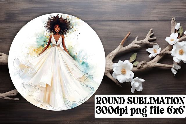 Romantic Watercolor Wedding Ornaments Sublimation afrosvg 