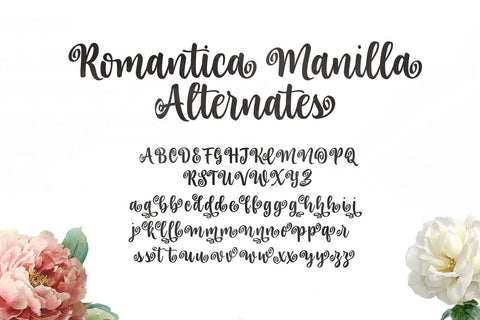 Romantica Manilla – A Handcrafted Script and Marker Font Duo Font Four Lines Std. 