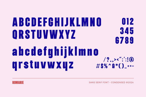 Romarie - Modern Condensed Sans Serif Font studioalmeera 