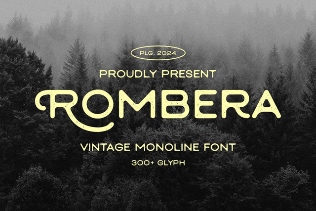 Rombera – Vintage Monoline Font Arterfak Project 
