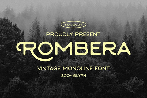 Rombera – Vintage Monoline Font Arterfak Project 