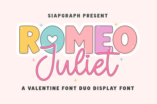 Romeo Juliet - Valentine Display Duo Font Font Masyafi Studio 