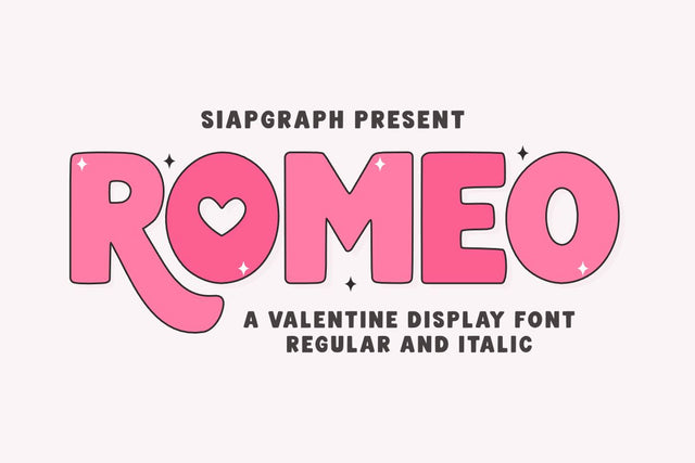 Romeo - Retro Quirky Valentine Font Font Masyafi Studio 