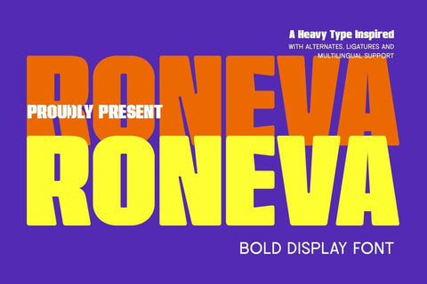 Roneva – Funky Retro Sans Font Arterfak Project 