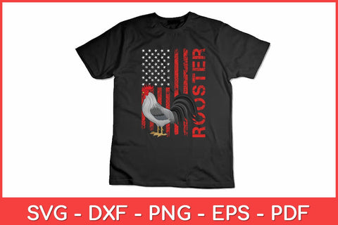 Rooster Chicken American Flag US Fighting Cock Svg Design SVG artprintfile 
