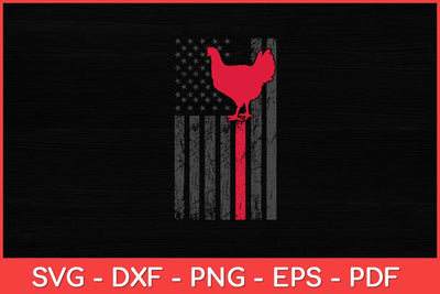 Rooster Chicken Hen 4th of July American Flag America Svg Design SVG artprintfile 