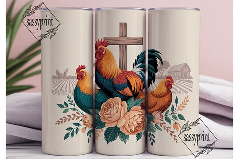 Rooster & Cross 20oz Tumbler Wrap Sublimation sassyprint 