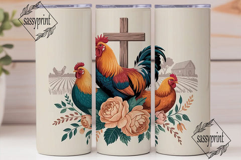 Rooster & Cross 20oz Tumbler Wrap Sublimation sassyprint 