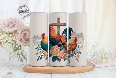 Rooster & Cross 20oz Tumbler Wrap Sublimation sassyprint 
