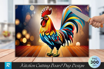 Rooster Cutting Board PNG Design Sublimation Regulrcrative 