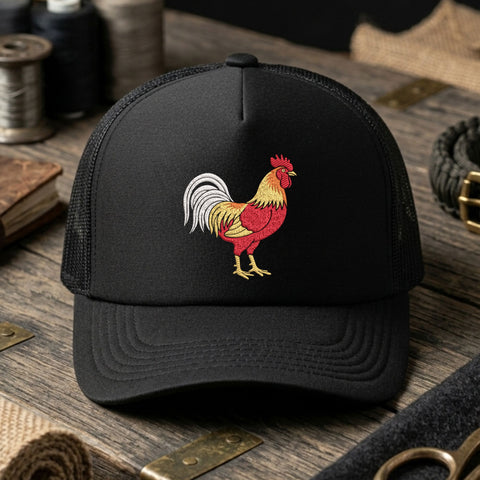 Rooster Embroidery Design – Farm Chicken Barnyard Animal Machine Embroidery File, 9 Sizes Embroidery/Applique DESIGNS PatternFeed8 