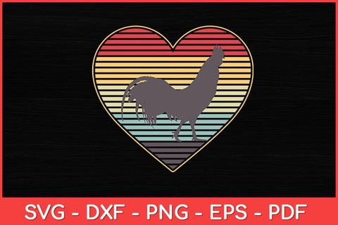 Rooster Farm Animal Lover Retro Vintage Cute 60s 70s Farmer Svg Design SVG artprintfile 