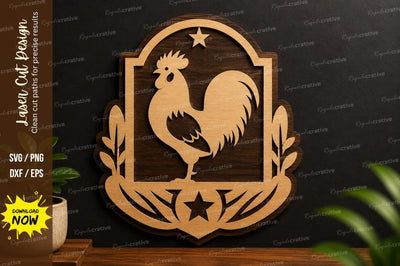 Rooster Farm Laser Cut Svg Design SVG Regulrcrative 