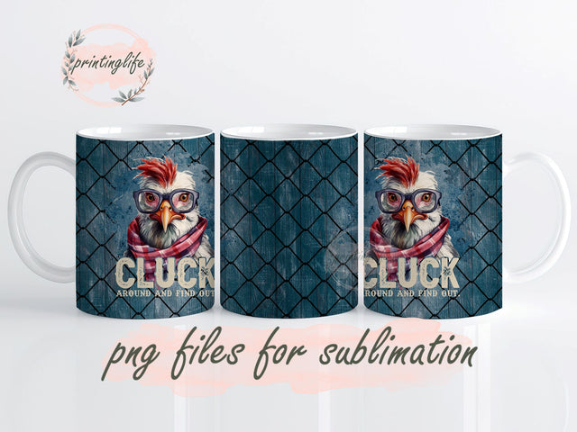 Rooster Mug Wrap Design, Instant Digital Design Download Mug Wrap Design, Mug Design PNG Sublimation PrintingLife 