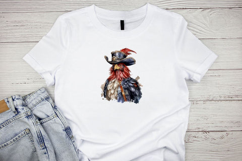 Rooster Pirate Watercolor Sublimation Bundle Sublimation Designangry 