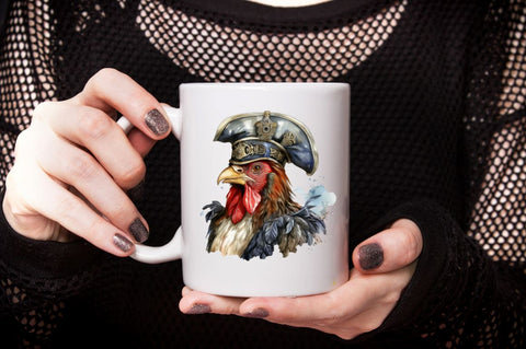 Rooster Pirate Watercolor Sublimation Bundle Sublimation Designangry 