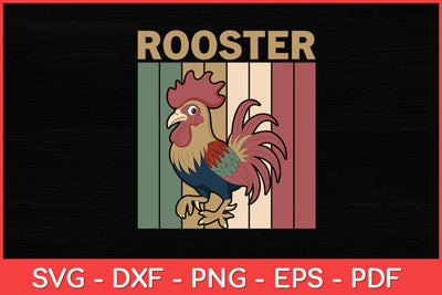 Rooster Vintage Retro Style Grunge Svg Design SVG artprintfile 