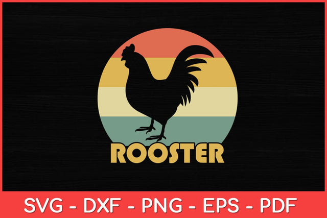 Rooster Vintage Retro Style Svg Design SVG artprintfile 