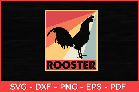 Rooster Vintage Retro Svg Design SVG artprintfile 
