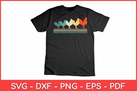 Roosters Chicken Retro Vintage Svg Design SVG artprintfile 