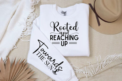 Rooted And Reaching Up Sleeve SVG Design, Christian Sleeve SVG, Faith SVG Design, Jesus Sleeve SVG SVG Regulrcrative 