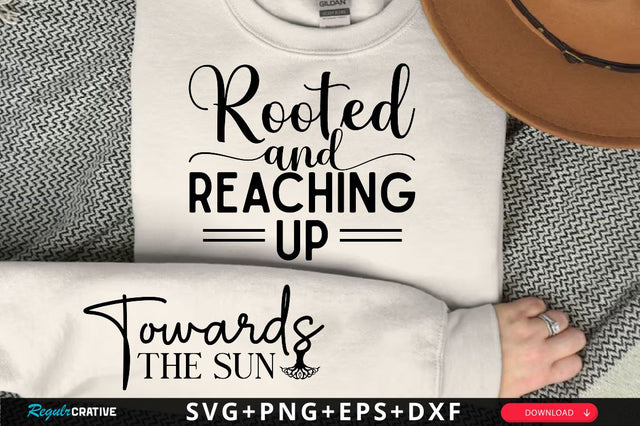 Rooted And Reaching Up Sleeve SVG Design, Christian Sleeve SVG, Faith SVG Design, Jesus Sleeve SVG SVG Regulrcrative 
