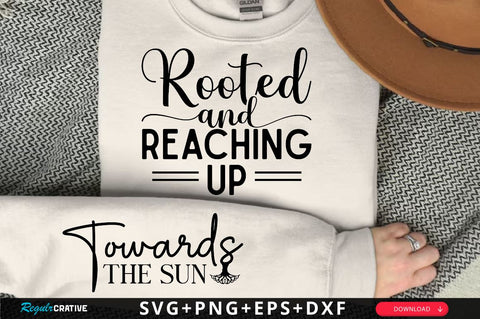 Rooted And Reaching Up Sleeve SVG Design, Christian Sleeve SVG, Faith SVG Design, Jesus Sleeve SVG SVG Regulrcrative 