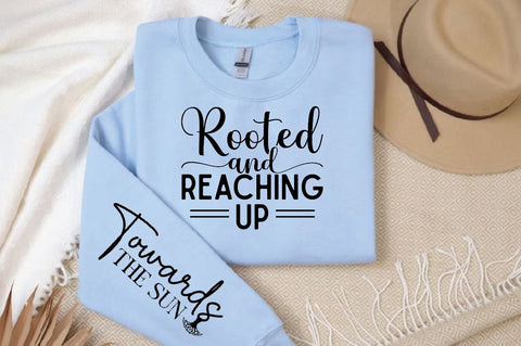 Rooted And Reaching Up Sleeve SVG Design, Christian Sleeve SVG, Faith SVG Design, Jesus Sleeve SVG SVG Regulrcrative 