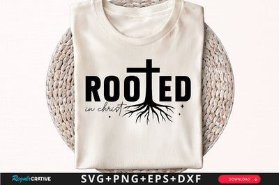 Rooted in christ Sleeve SVG Design, Christian Sleeve SVG, Faith SVG Design, Jesus Sleeve SVG SVG Regulrcrative 