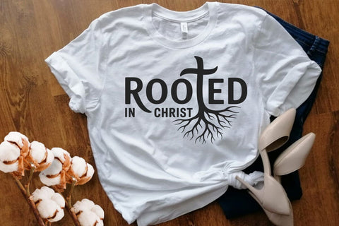 Rooted in Christ Svg Cross Svg Christian Svg Bible Verse Svg Christian Quote Svg Religious Svg Rooted in Christ Png Svg Files for Cricut SVG DesignDestine 