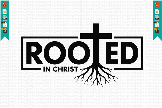 Rooted in Christ SVG Design SVG Craftlabsvg24 