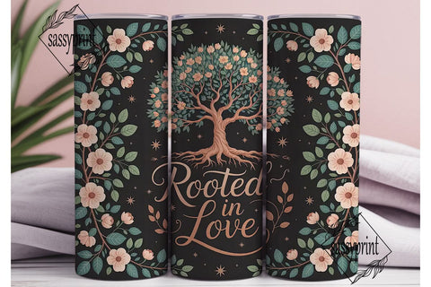 Rooted in Love 20oz Tumbler Wrap Sublimation sassyprint 