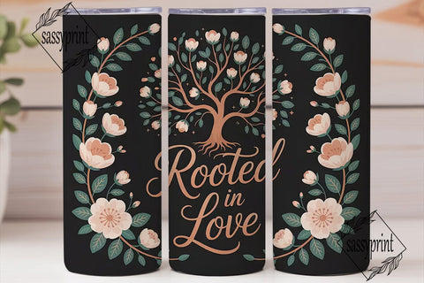 Rooted in Love 20oz Tumbler Wrap Sublimation sassyprint 