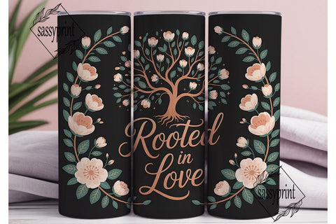 Rooted in Love 20oz Tumbler Wrap Sublimation sassyprint 