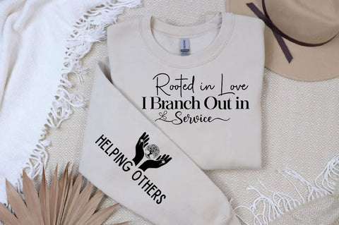 Rooted in Love I Branch Out in Service Sleeve SVG Design, Christian Sleeve SVG, Faith SVG Design, Jesus Sleeve SVG SVG Regulrcrative 