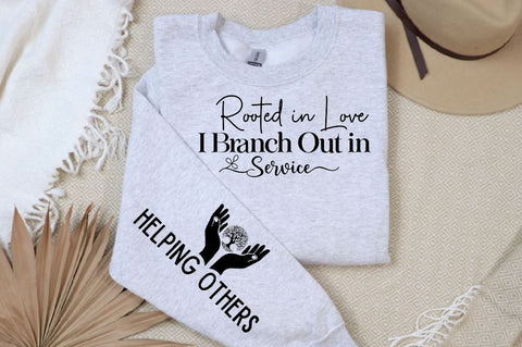 Rooted in Love I Branch Out in Service Sleeve SVG Design, Christian Sleeve SVG, Faith SVG Design, Jesus Sleeve SVG SVG Regulrcrative 