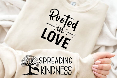 Rooted in Love Sleeve SVG Design, Inspirational sleeve SVG, Motivational Sleeve SVG Design, Positive Sleeve SVG SVG Regulrcrative 