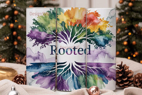 Rooted Tree 20oz Tumbler Wrap Sublimation DesignSVG 