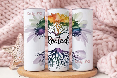 Rooted Tree 20oz Tumbler Wrap Sublimation DesignSVG 