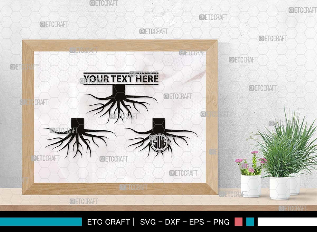 Roots Monogram, Roots Silhouette, Roots SVG, Tree Roots Svg, Family ...