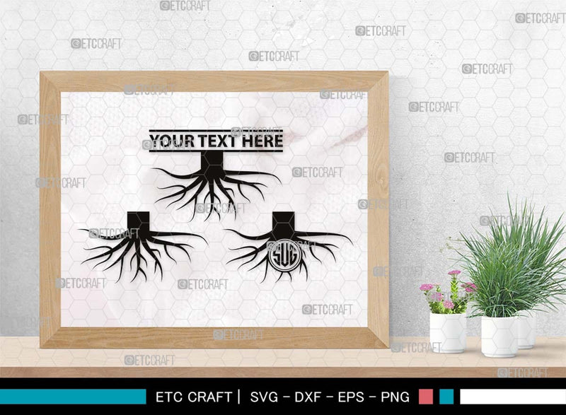 Roots Monogram, Roots Silhouette, Roots SVG, Tree Roots Svg, Family ...