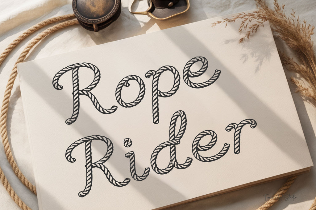 Rope Rider Font – Cowboy Rope Font, Western Lasso Letters, Rope Font ...