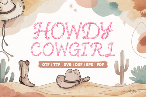 Rope Rider Font – Cowboy Rope Font, Western Lasso Letters, Rope Font Font TonisArtStudio 