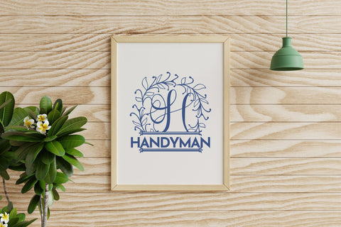 Rosalia Wreath Split Monogram Font Dm Letter Studio 