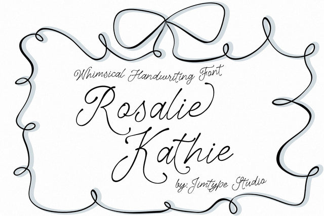 Rosalie Kathie - Whimsical Handlettering Font Font Jimtype Studio 