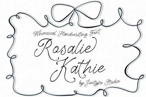 Rosalie Kathie - Whimsical Handlettering Font Font Jimtype Studio 