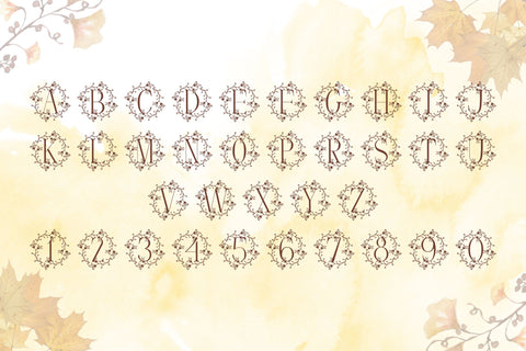 Rosalyn Circle Monogram Font Dm Letter Studio 