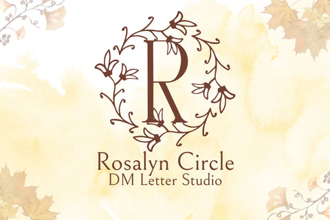 Rosalyn Circle Monogram Font Dm Letter Studio 