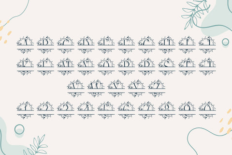 Rosalyn Circle Split Monogram Font Dm Letter Studio 