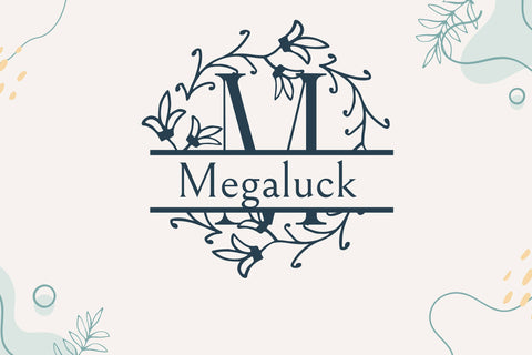 Rosalyn Circle Split Monogram Font Dm Letter Studio 